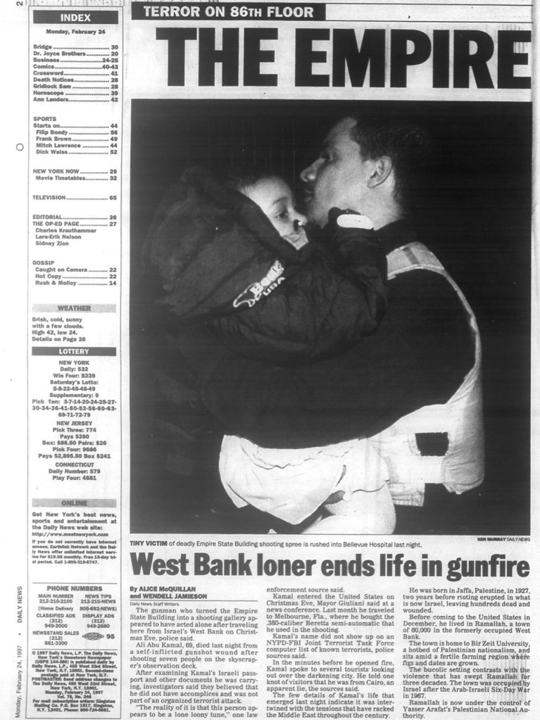 Ali Hassan Abu Kamal atirou contra turistas no observatório do Empire State Building, em 1997