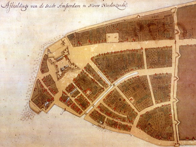 O mais antigo mapa manuscrito de Nova Amsterdã, de 1660