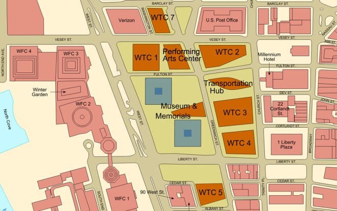 Planta do novo complexo do World Trade Center
