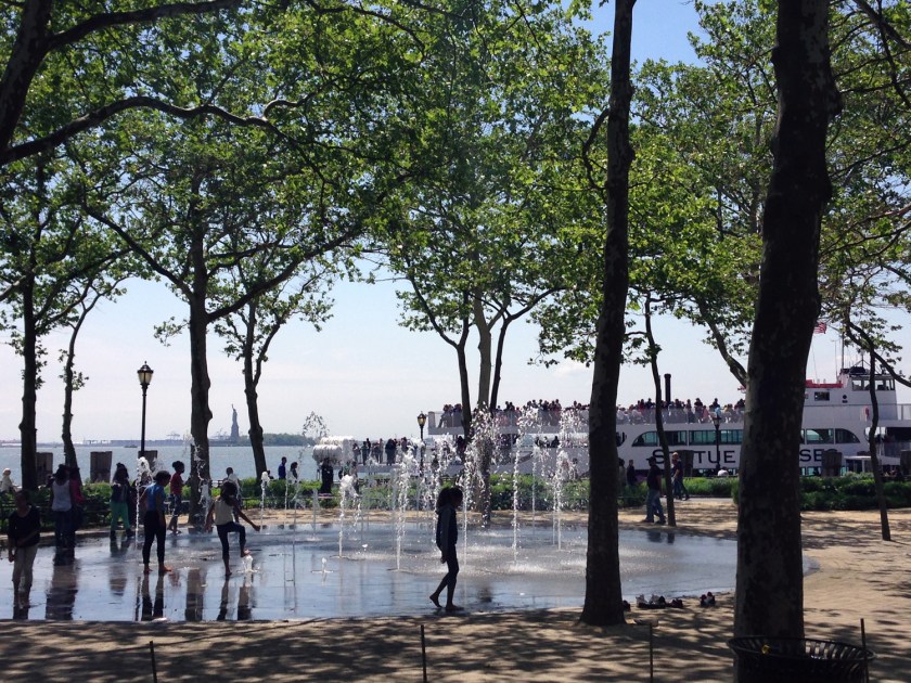 Ellis Island, com vista para a Estátua da Liberdade