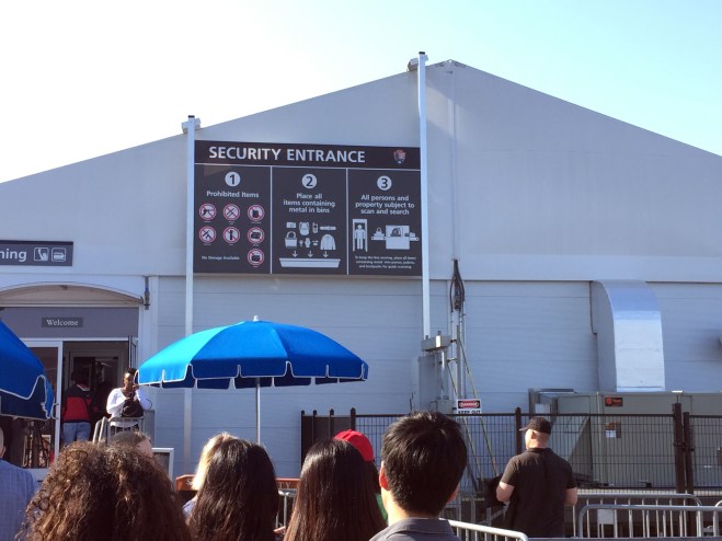 Setor de segurança antes de pegar o barco para a Estátua da Liberdade