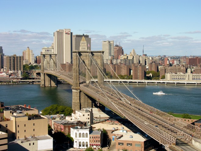 A ponte vista do Brooklyn
