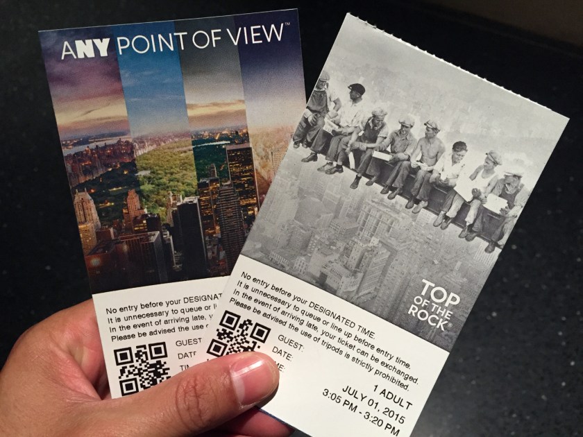 Ingressos para o Top of the Rock