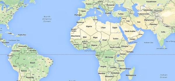 Localização de Paris no Mapa Mundi