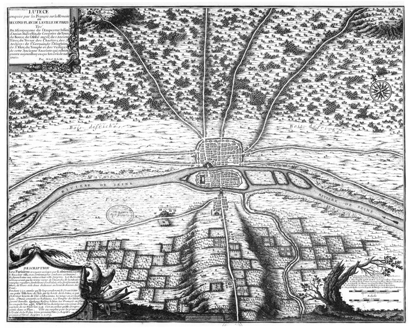 Mapa da Paris de 508 d.C.