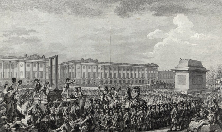 Execução de Louis XVI em 1793 | Ilustração: Charles Monnet