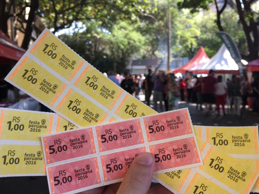 Fichas da Festa Peruana