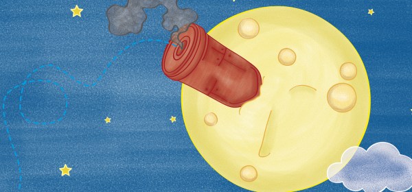 Capa do caderno Le voyage dans la Lune