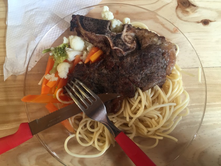 Última refeição da travessia do deserto boliviano