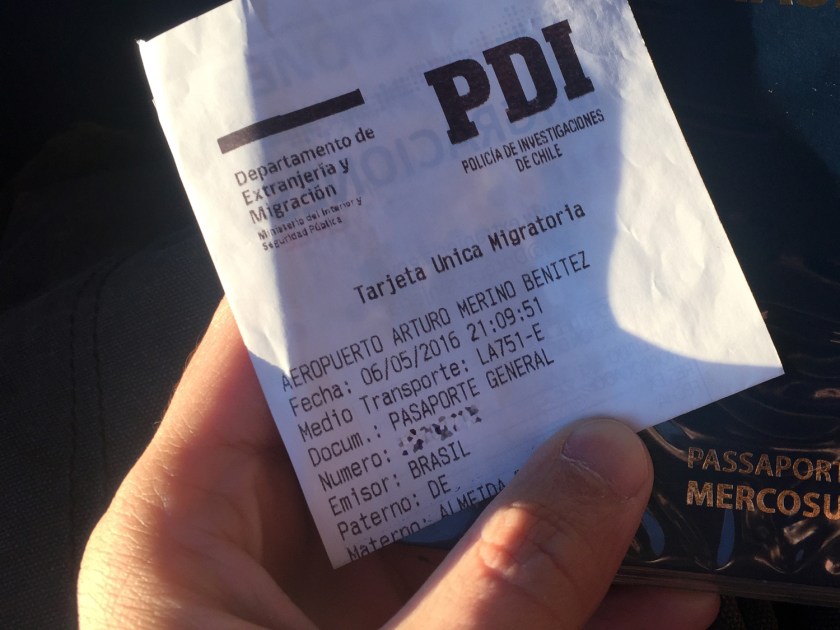 Tarjeta Unica Migratoria do Chile