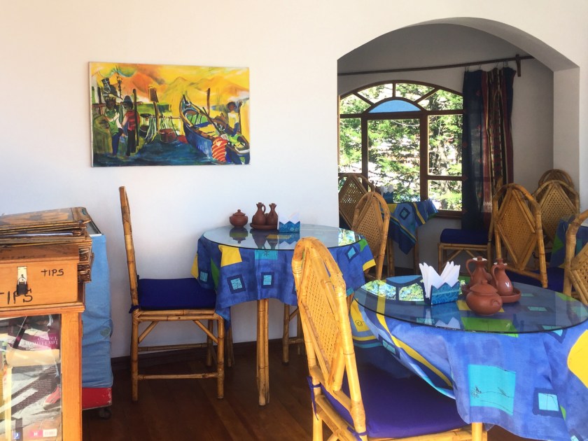 Parte interna do restaurante