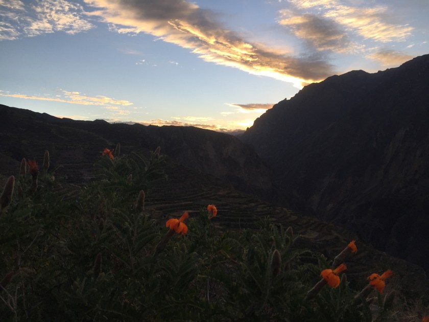 Pôr-do-sol no Cañon del Colca