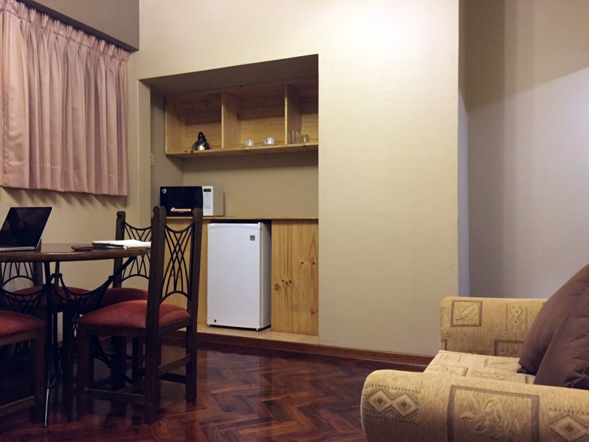 Sala de estar do apartamento