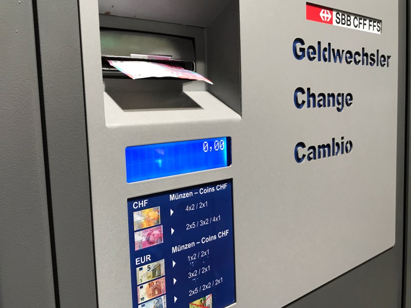 Máquina de troco da estação