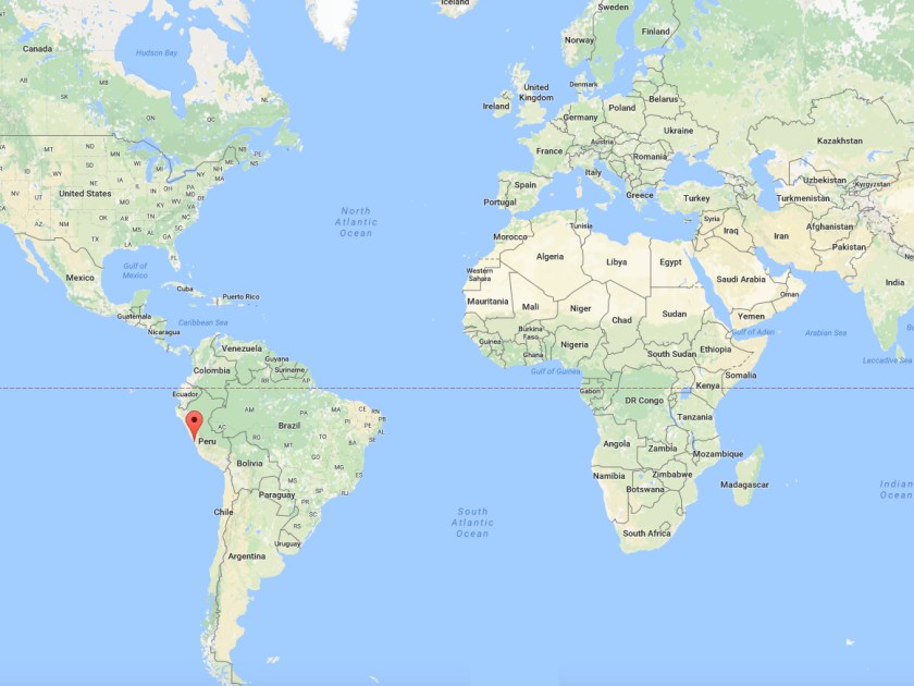 Localização de Lima no Mapa Mundi