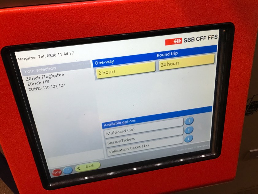 Escolha a validade do bilhete