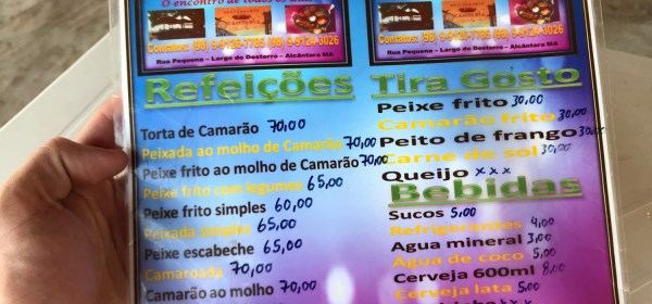 Cardápio do Restaurante Cantaria