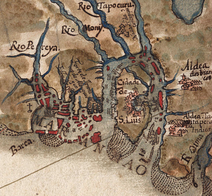 Mapa de São Luís em 1629