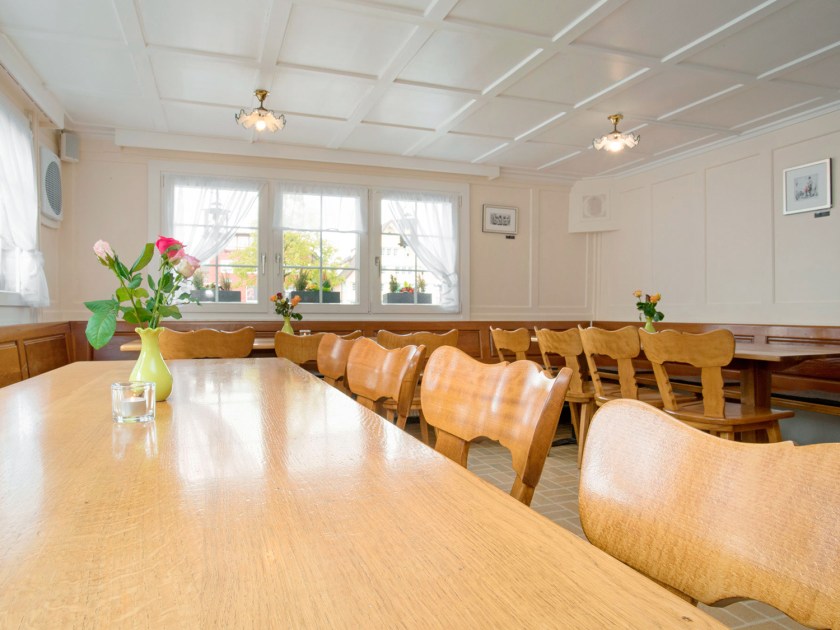 Gaststube, na parte interna