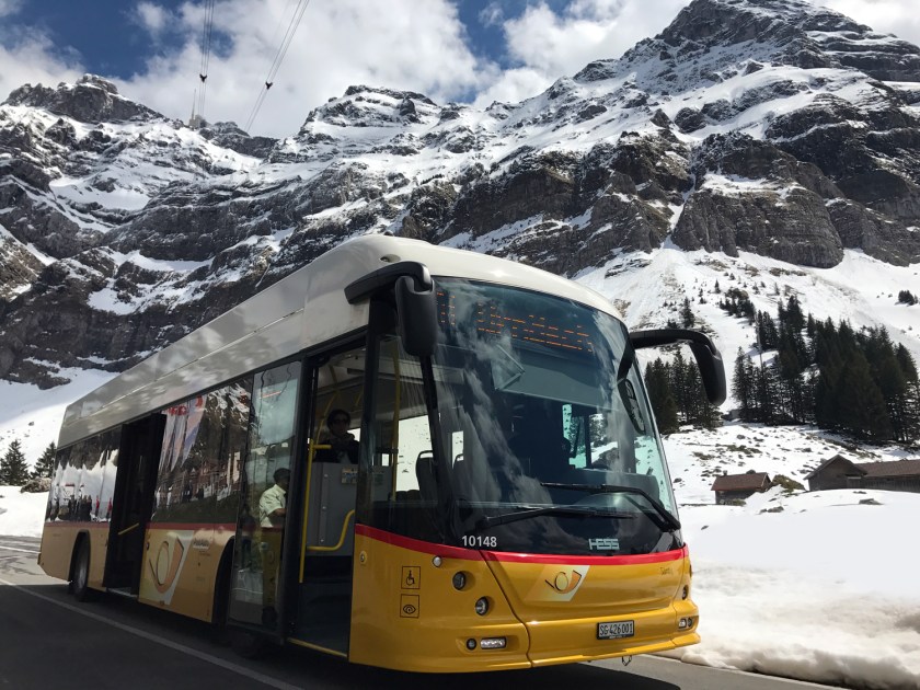 Ônibus que faz o trajeto para a estação
