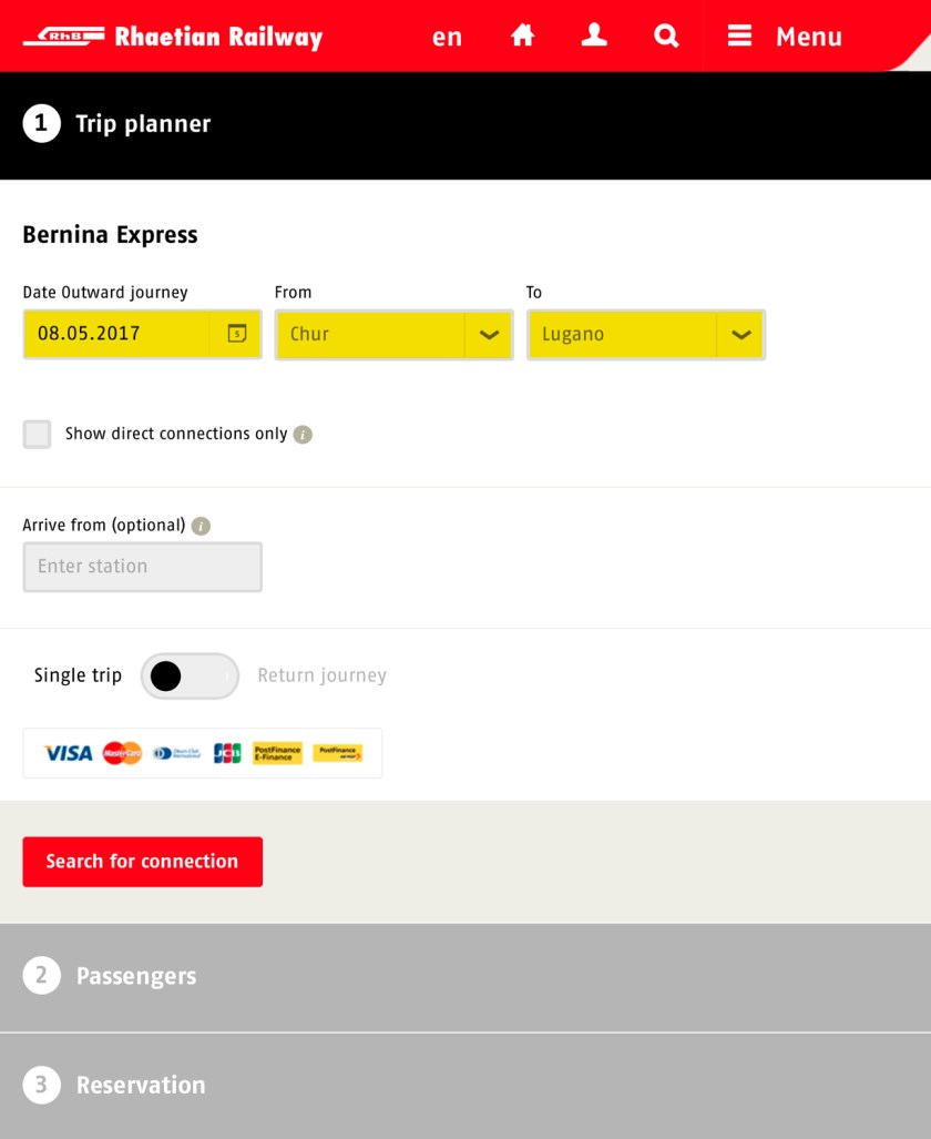 Pesquisa pelo trajeto