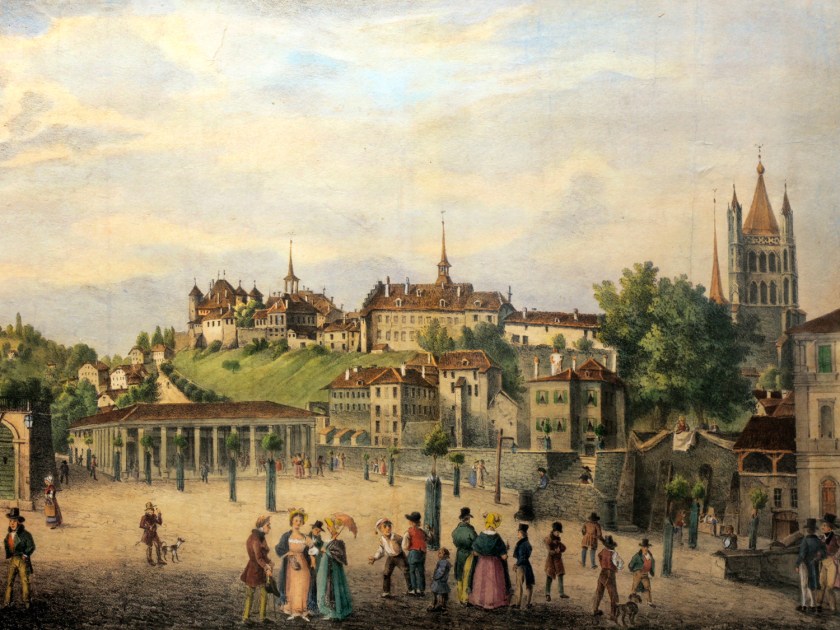 Place de la Riponne, em 1842