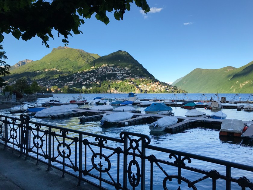 Barcos no Lago di Lugano