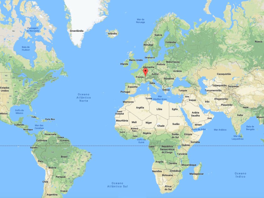 Localização de Lausanne no Mapa Mundi