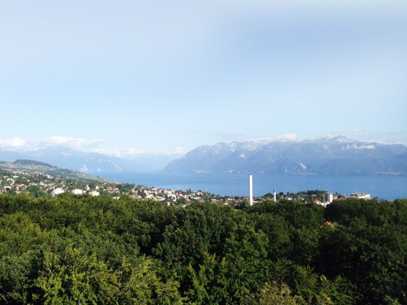Vista do alto da Tour de Sauvabelin