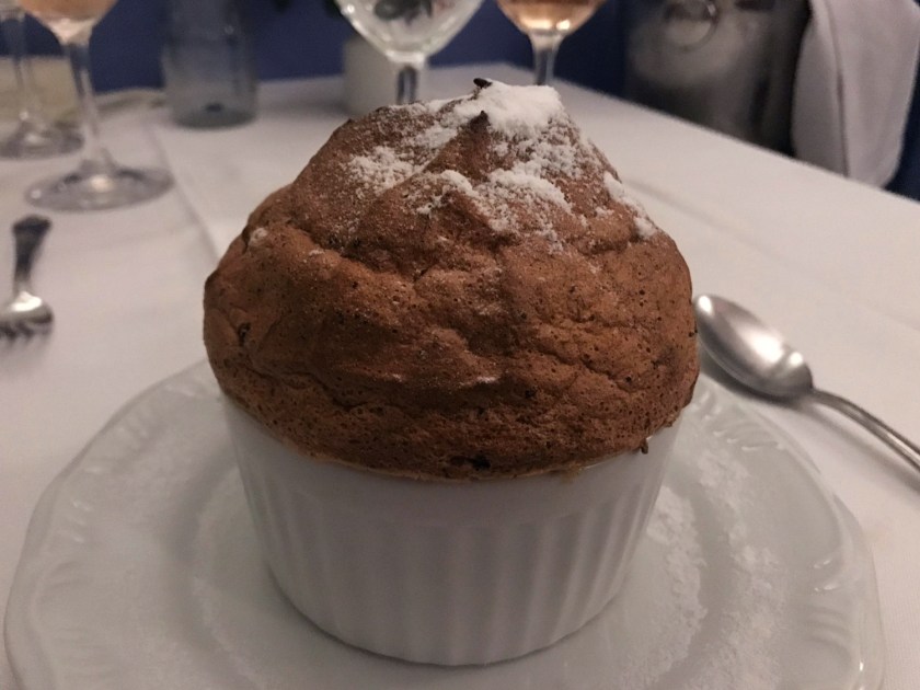 Soufflé banane avec chocolat