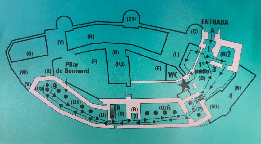 Mapa de visita do Château de Chillon