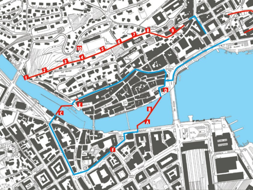 Mapa das fortificações da cidade
