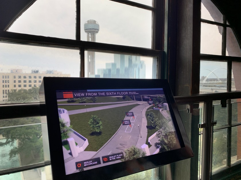 Vista da janela com tela interativa