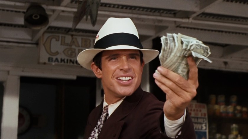 Warren Beatty no papel de Clyde Barrow