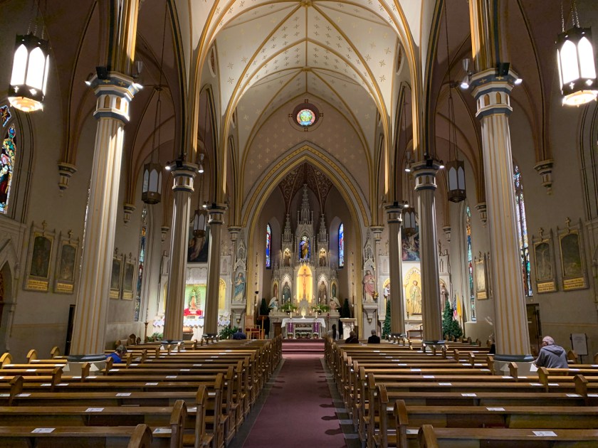 O interior é bonito e bem conservado