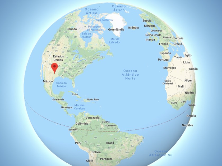 Localização de San Antonio no mapa mundi