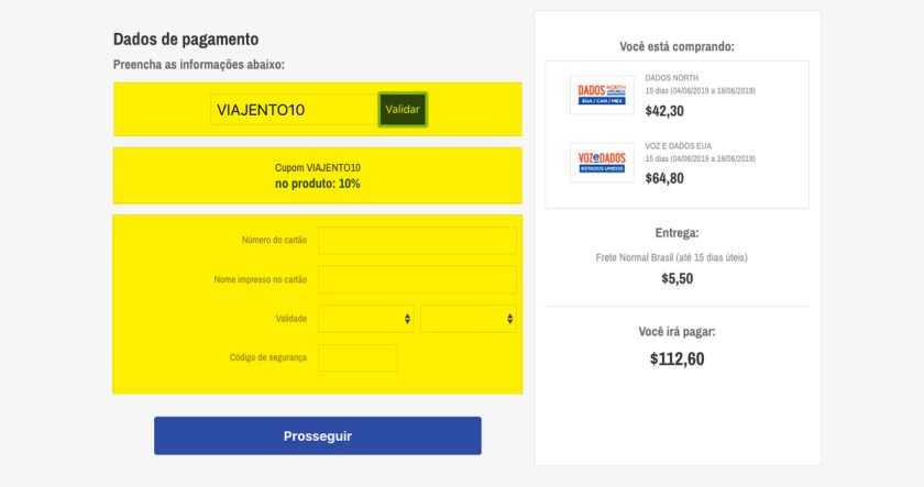 Confira tudo e faça o pagamento