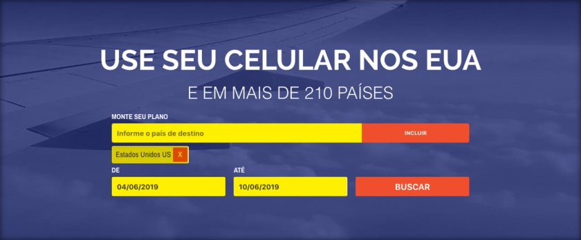 Inclua os países que irá visitar