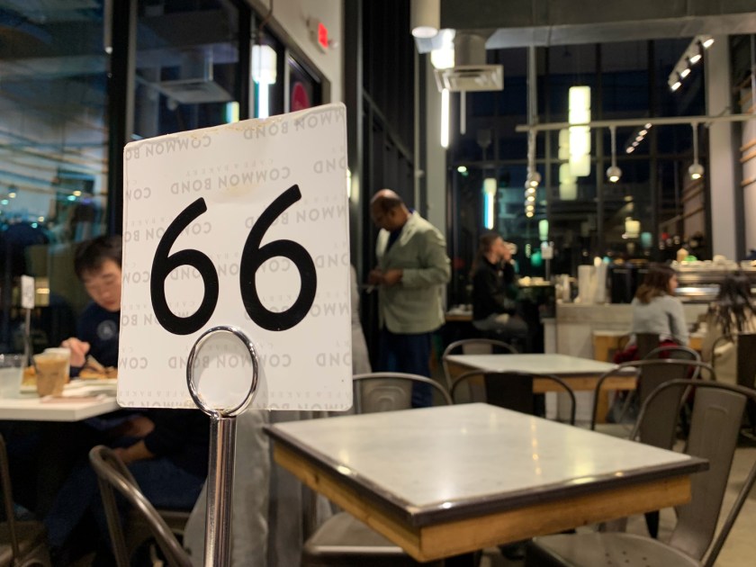 Placa para receber o pedido na mesa