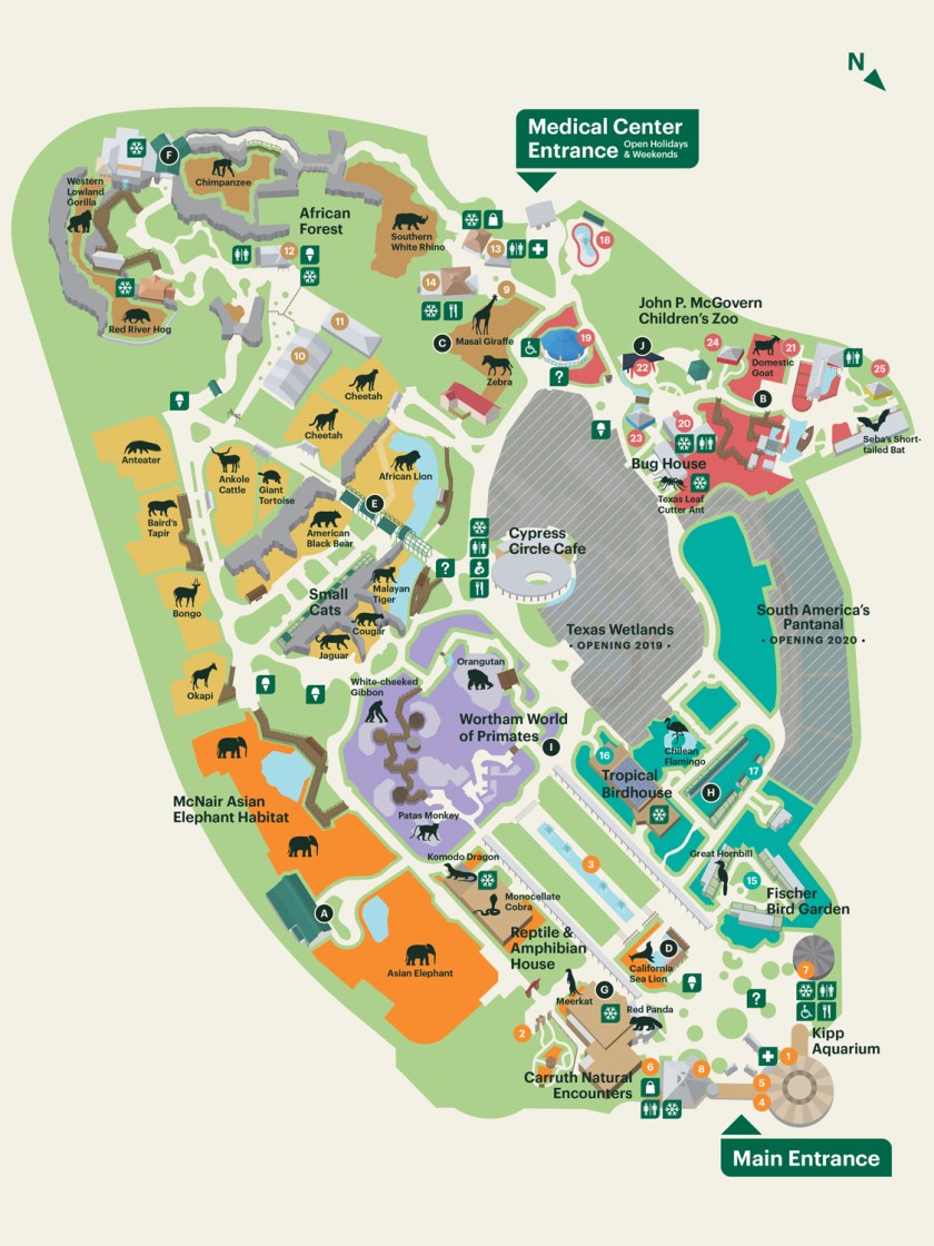 Mapa completo do zoológico