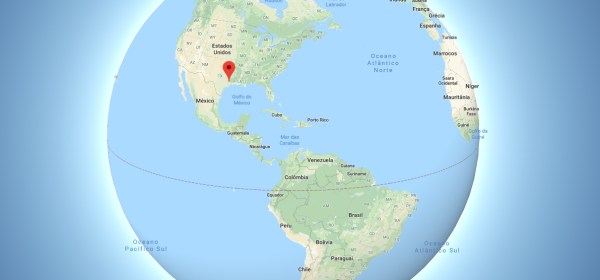 Localização de Houston no mapa mundi