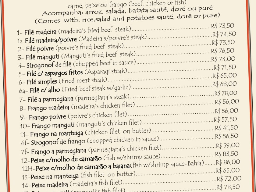 Vários pratos individuais servem duas pessoas
