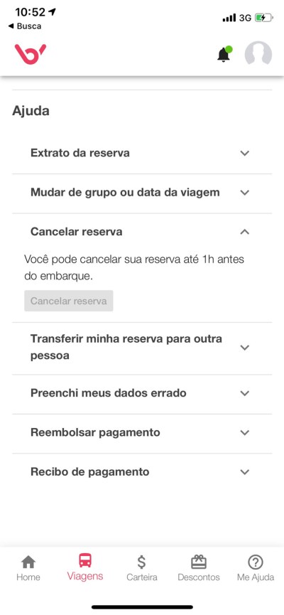 Facilidade de cancelamento