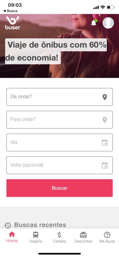 Pesquisa por passagens