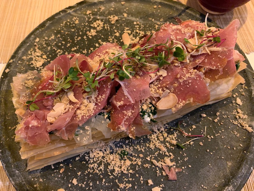 Filo, espinafre e parma