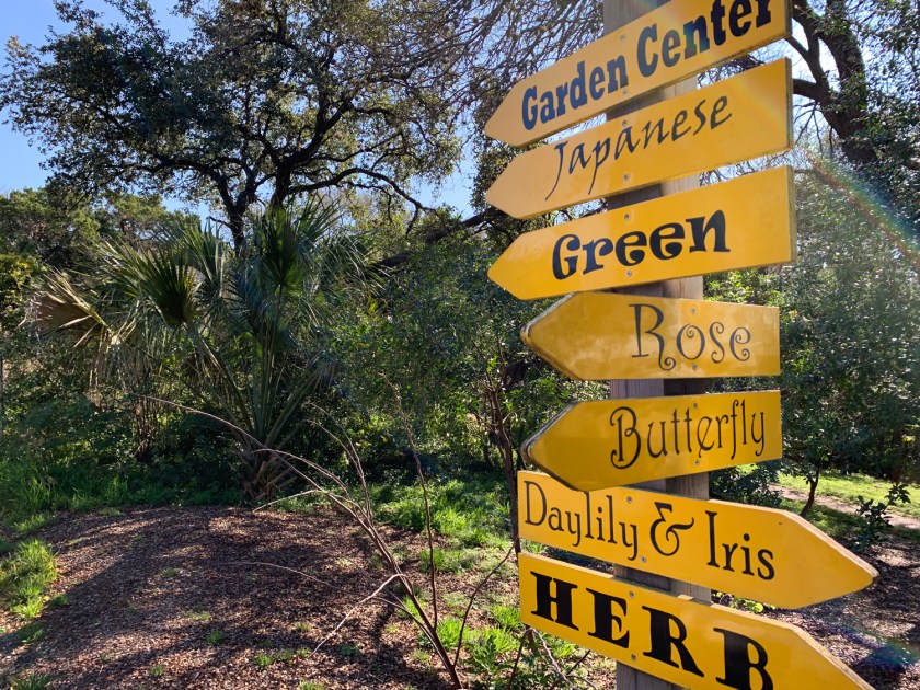 Placas dos jardins temáticos