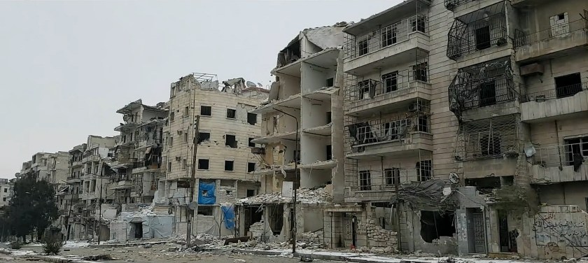Destruição na cidade de Aleppo