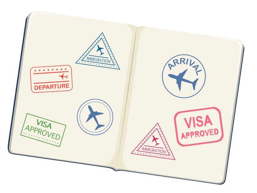 Carimbos no passaporte