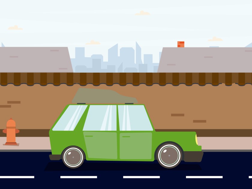 Carro na rua da cidade