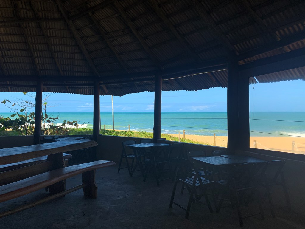 Parte coberta para almoço